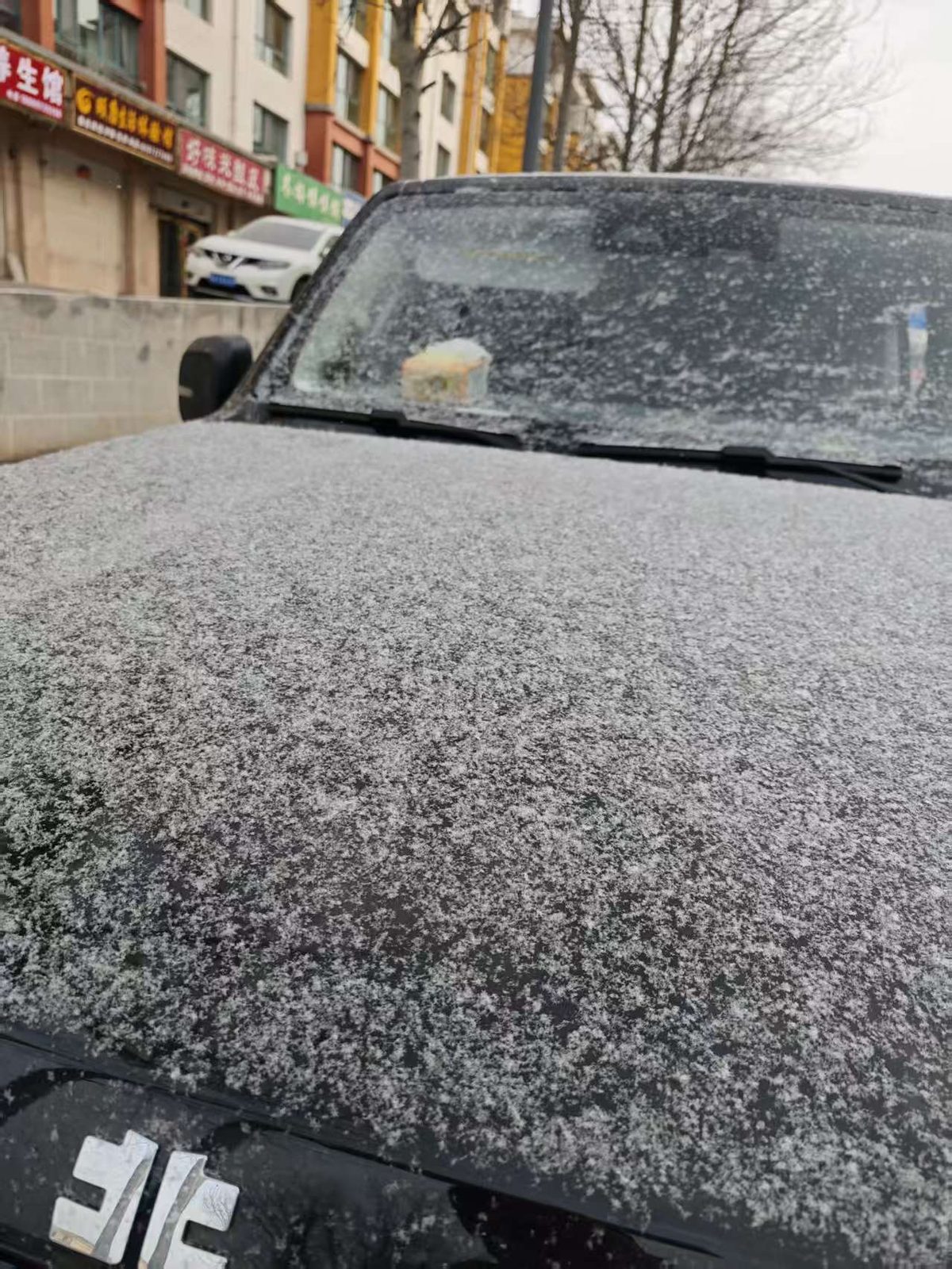 雪中的车
